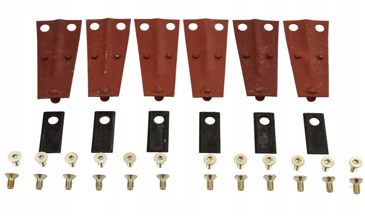 ZESTAW NAPRAWCZY KOSIARKI ROTACYJNEJ 1,65M 1,85M TRZYMAKI NOŻE + ŚRUBY KPL