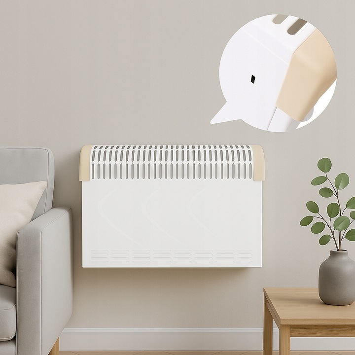 GRZEJNIK ELEKTRYCZNY KONWEKTOROWY TERMOSTAT 3 TRYBY 750W 1250W 2000W NAWIEW