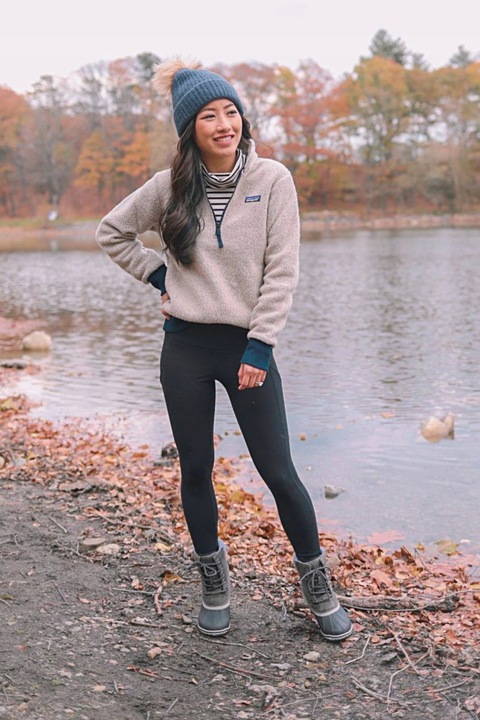 Leginsy ocieplane damskie grube legginsy thermo ciepłe z lekkim