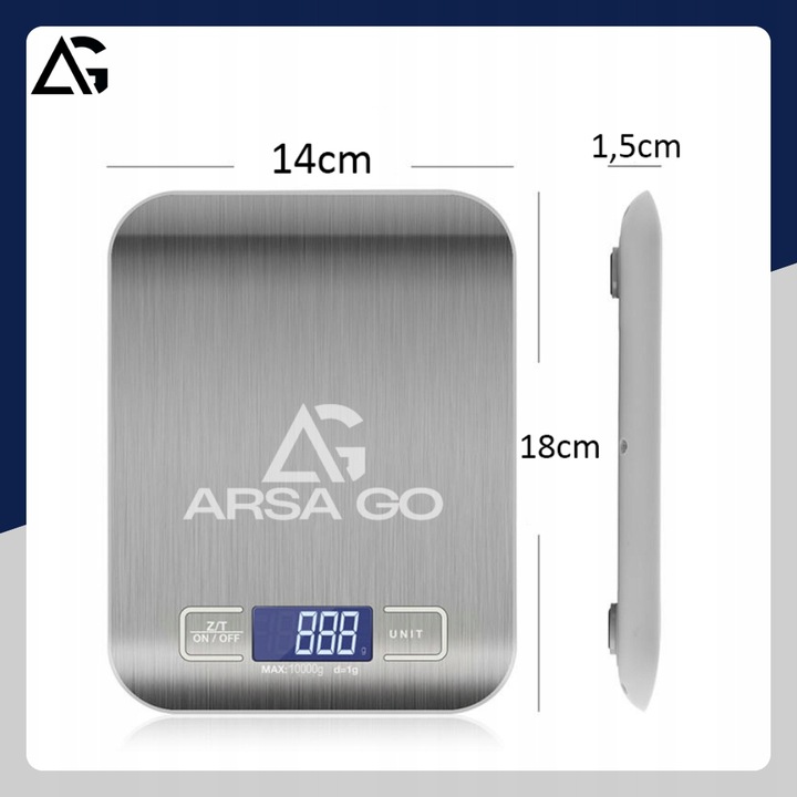 PRECYZYJNA WAGA KUCHENNA 10kg I 1g DOMOWA ELEKTRONICZNA TARA LCD BATERIE