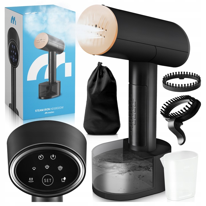 PAROWNICA DO UBRAŃ ŻELAZKO PAROWE STEAMER ZESTAW KLIPS ETUI 2000W
