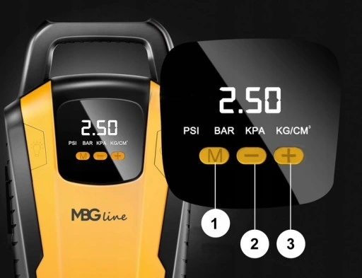 KOMPRESOR SAMOCHODOWY Pompka Sprężarka 12V LED LCD