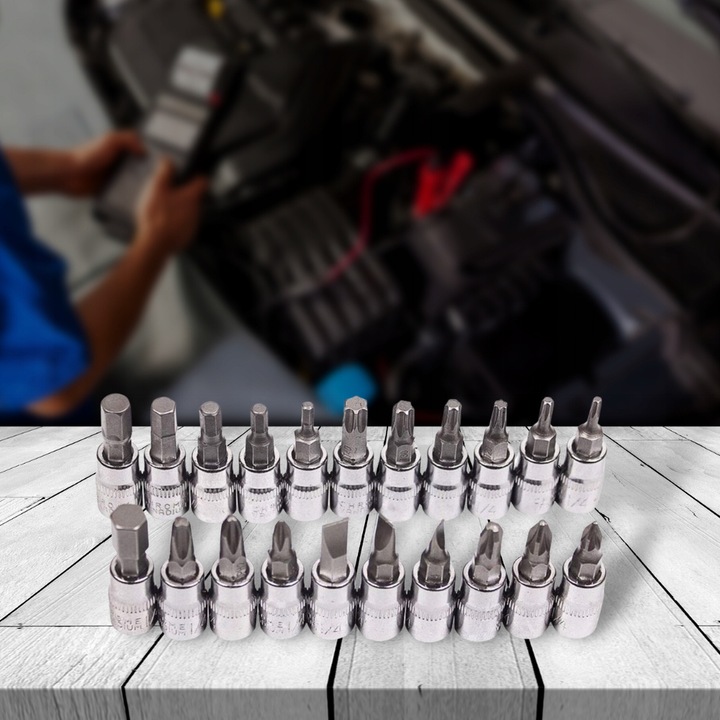 ZESTAW KLUCZY NASADOWYCH KLUCZE NASADOWE 46el TORX WKRĘTAKI IMBUSY