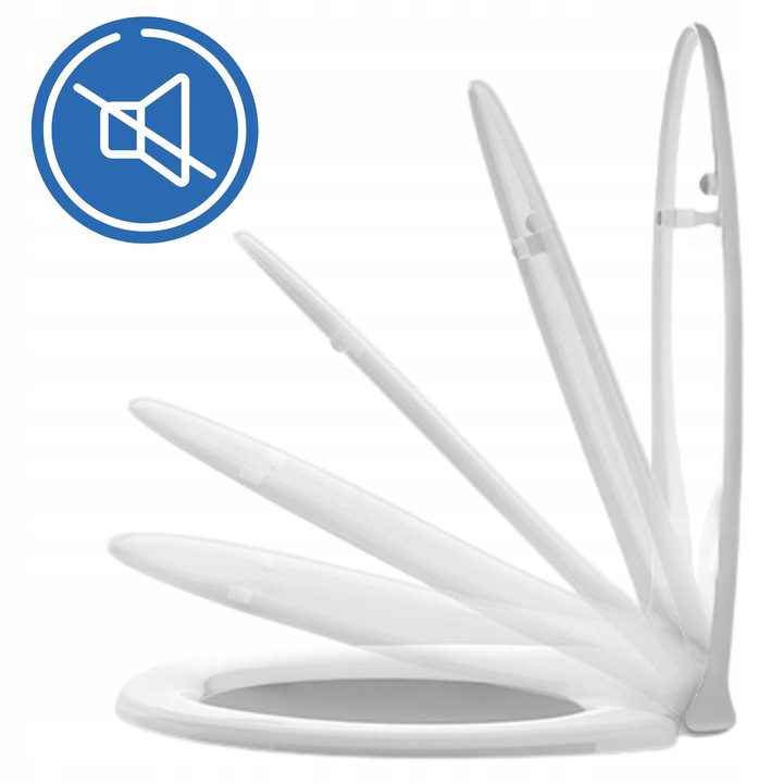 Deska sedesowa WC wolnoopadająca kształ U pokrywa klozetowa uniwersalna