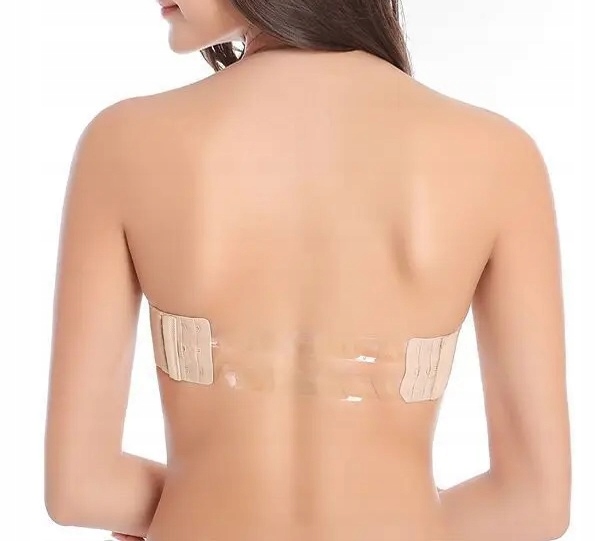 BIUSTONOSZ BARDOTKA PUSH UP BEZ RAMIĄCZEK FISZBIN SILIKONOWY TYŁ DAMSKI B