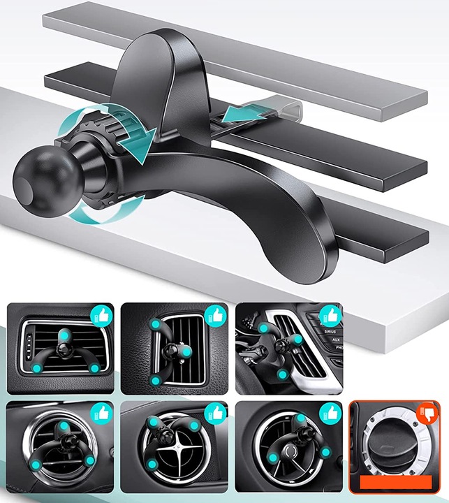 MOCNY UCHWYT SAMOCHODOWY NA TELEFON DO KRATKI