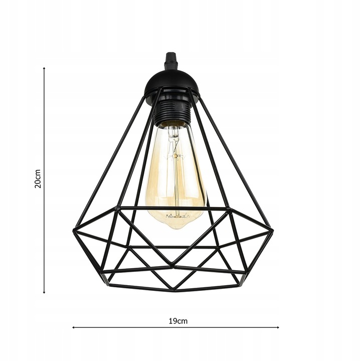LAMPA SUFITOWA WISZĄCA W STYLU LOFT E27