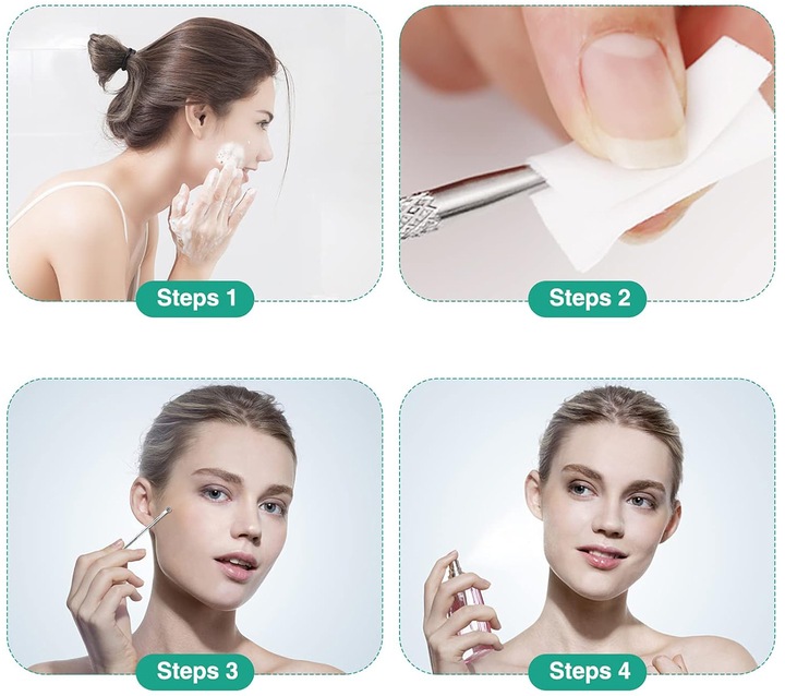 10× łyżeczki UNNY pęseta igła do usuwania zaskórników wągrów pryszczy