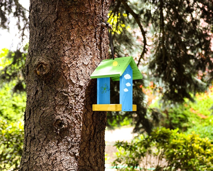 Karmnik dla ptaków drewniany DIY Zestaw do samodzielnego montażu