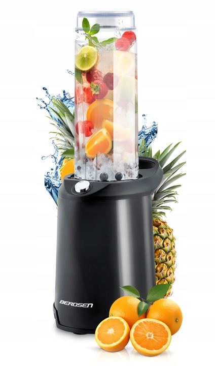 BLENDER SMOOTHIE Z 2 BIDONAMI 350W BERDSEN + 2 BIDONY BUTELKI 0,57L CZARNY