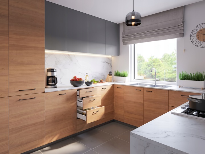 SZUFLADA GTV MODERN BOX PRO WYSOKA H199 L500 CICHY DOMYK WYSUW BIAŁA