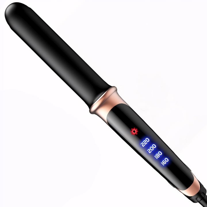 PROSTOWNICA DO WŁOSÓW CERAMICZNA EKRAN LCD 2W1 LOKÓWKA LEKKA CZARNA