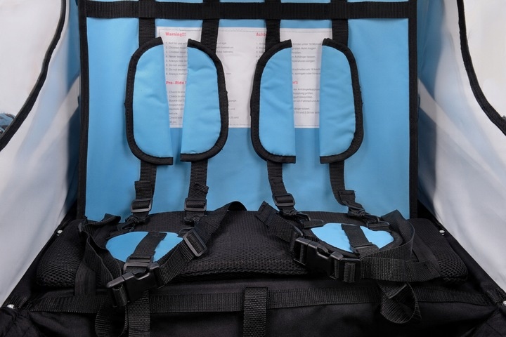 PRZYCZEPKA ROWEROWA PRO Z AMORTYZACJĄ 3w1 + OŚWIETLENIE LED