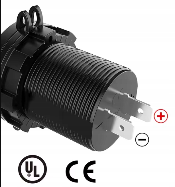 Gniazdo samochodowe USB QC 3.0 PD WOLOTMIERZ 12V 24V IP65 transparent 63W
