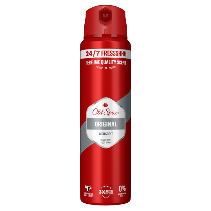 Old Spice Original Dezodorant męski w sprayu, 6 x 150ml, 24h świeżości