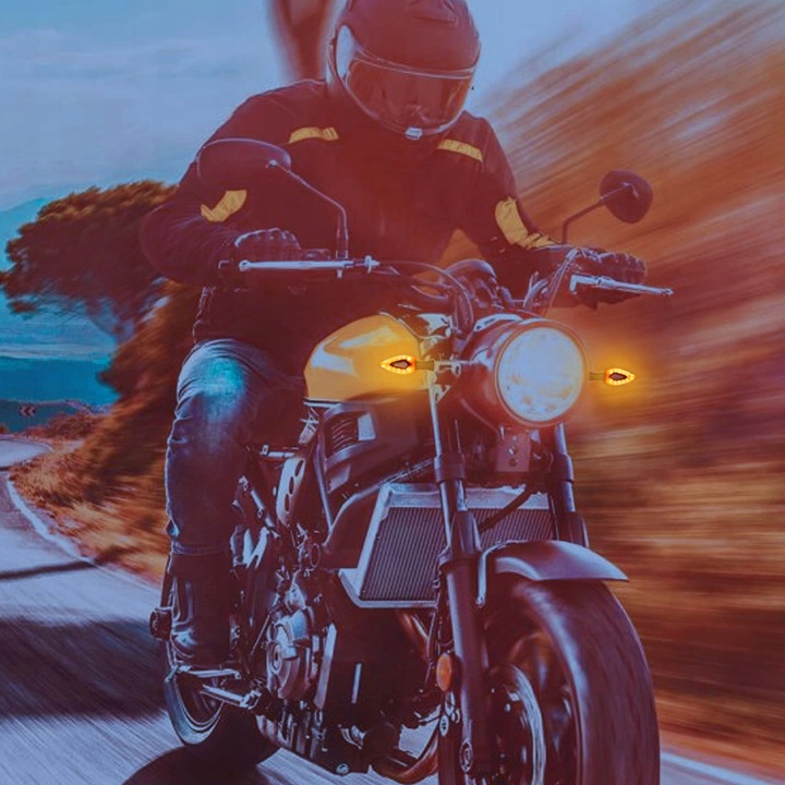 Kierunkowskazy kierunki MOTOCYKLOWE STRZAŁKI 12 LED 4 szt KOMPLET MIGACZE