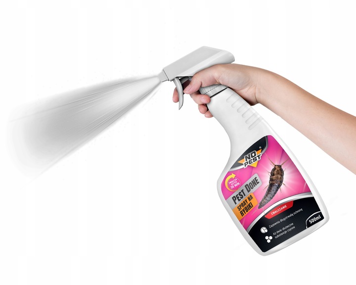 ŚRODEK PŁYN SPRAY + TRUTKA PREPARAT ŻEL NA RYBIKI SREBRZYKI DO