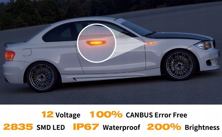 Erken Kierunkowskazy LED dymione migacze BMW E46 E90 E92 E60 E83 E87 E82