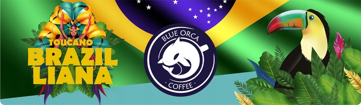 Kawa ziarnista 1kg Brazylia BRAZILLIANA TOUCANO Świeżo Palona 100% ARABICA