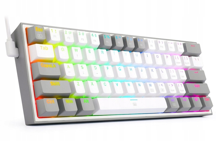 KLAWIATURA MECHANICZNA REDRAGON K617 RGB FIZZ RED BOX SWITCH BIAŁO SZARA
