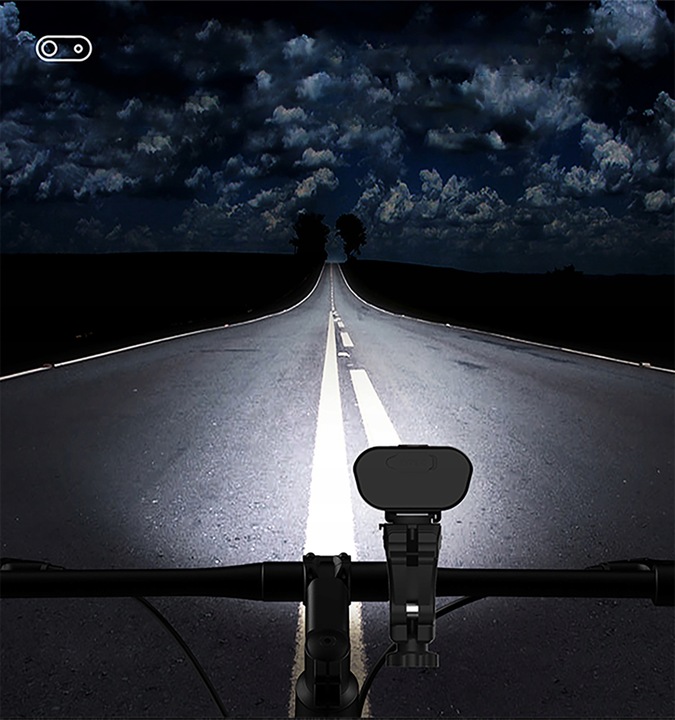 Lampka Rowerowa Światło PRZÓD TYŁ LED na rower kierownicę MOCNA USB 1800lm