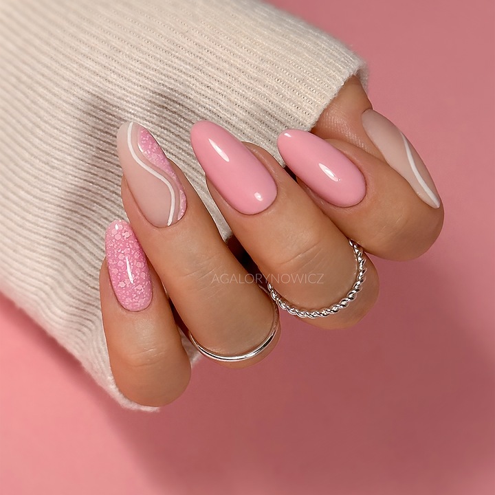 SEMILAC LAKIER HYBRYDOWY 491 STRAWBERRY ICE 7ml