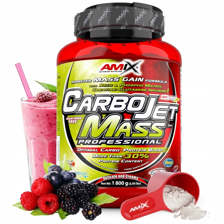 ODŻYWKA NA SIŁE I MASĘ 8 w 1 - Gainer z dodatkiem białka, kreatyny,