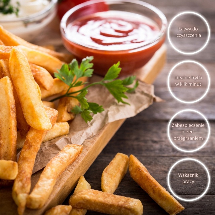 FRYTKOWNICA FRYTOWNICA 2,5L MOCNA ŁATWE SZYBKIE SMAŻENIE FRYTEK