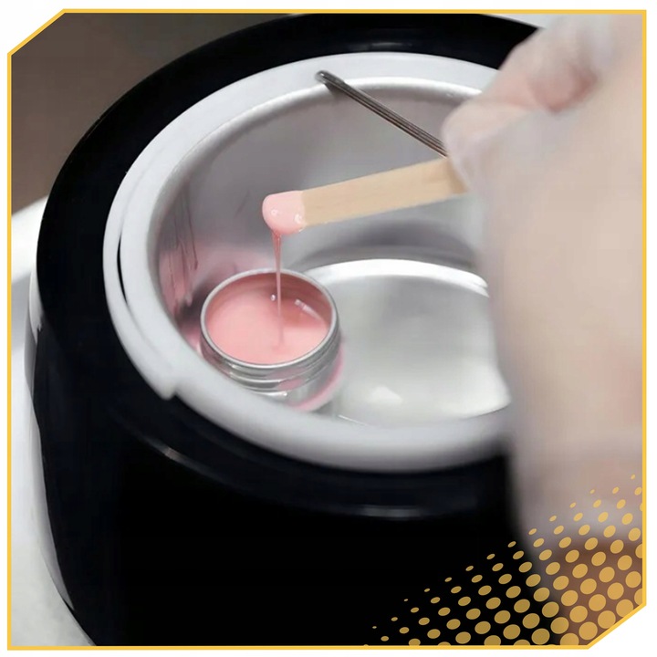 PODGRZEWACZ WOSKU + TWARDY WOSK 400g+100 PATYCZKÓW ZESTAW DO DEPILACJI