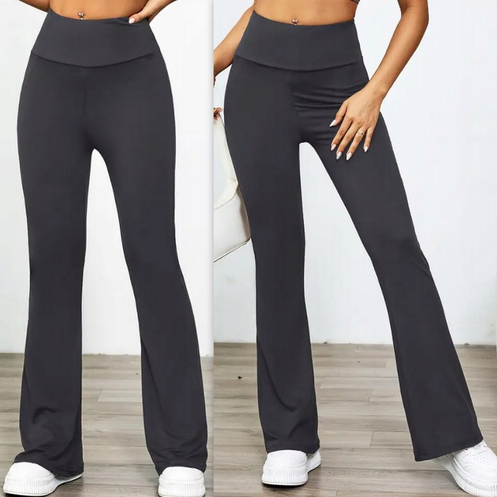 Damskie kryjące legginsy push-up modelujące wysoki stan dzwony s/m