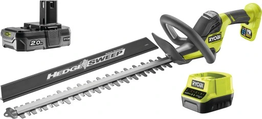 RYOBI NOŻYCE DO ŻYWOPŁOTU AKUMULATOROWE 18V SEKATOR 50CM HEDGESWEEP + 2AH