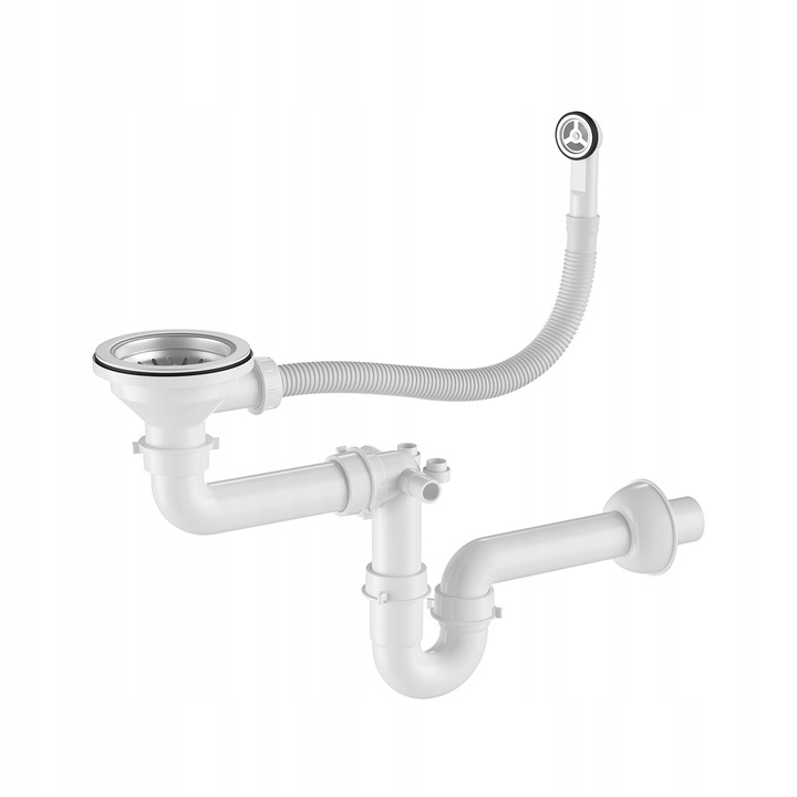 SYFON DO ZLEWU JEDNOKOMOROWEGO ZLEWOZMYWAKA Przyścienny Zmywarki Pralki