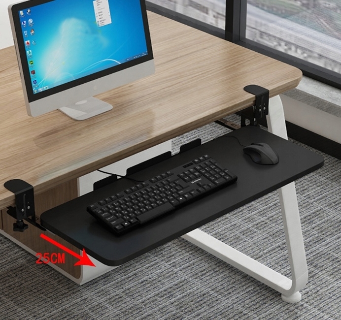 PÓŁKA POD KLAWIATURĘ SZUFLADA PODSTAWKA WYSUWANA ZACISKOWA NA BIURKO