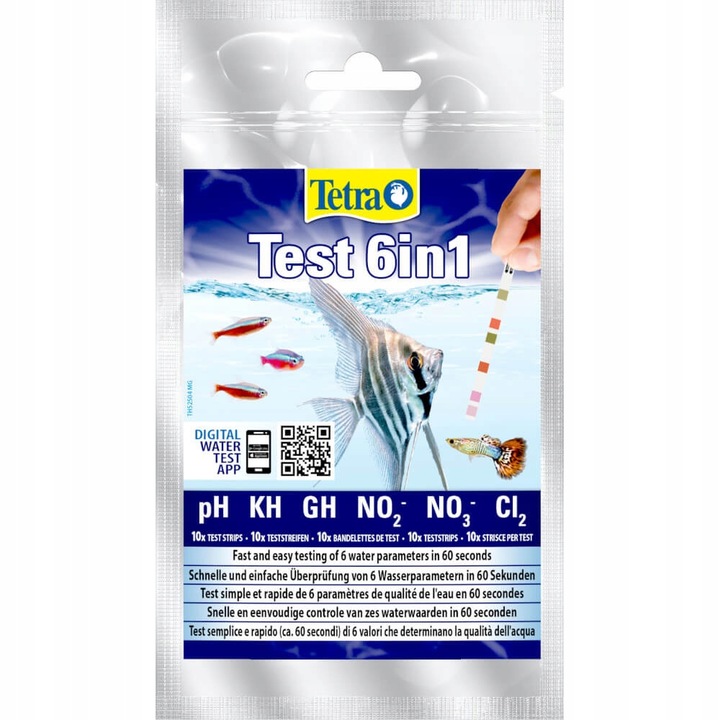 Tetra TEST 6in1 10szt pH gH kH NO2 NO3 CL2 6w1