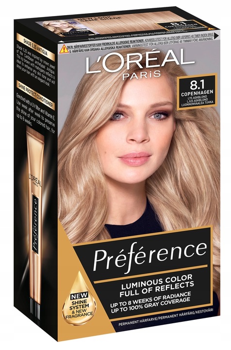 LOREAL FARBA DO WŁOSÓW INTENSYWNY TRWAŁY KOLOR PREFERENCE COOL BLONDES 81