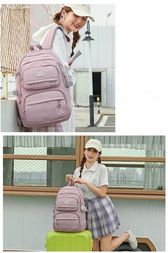 Plecak szkolny różowy (D072)