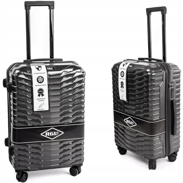 Średnia walizka XL NA 4 KÓŁKACH PODRÓŻNA POLICARBON TORBA RGL