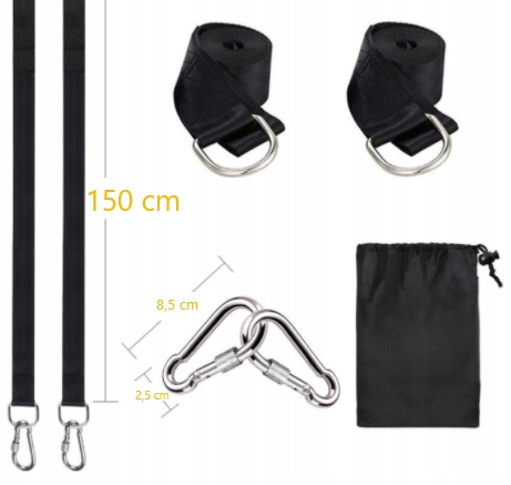 Zestaw do mocowania hamaka huśtawki linki nylonowe