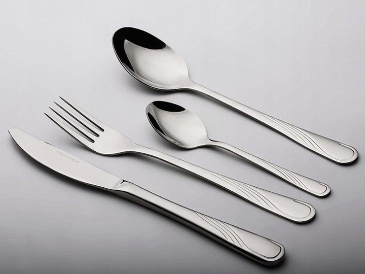 AMBITION 24 SZTUĆCE NIERDZEWNE DO ZMYWARKI NAPOLI ZESTAW KOMPLET NA 6