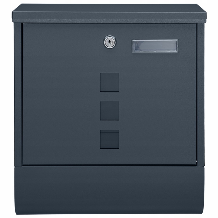 SKRZYNKA POCZTOWA NA LISTY POCZTĘ GAZETY TUBA WIZJER NOWOCZESNA ANTRACYT