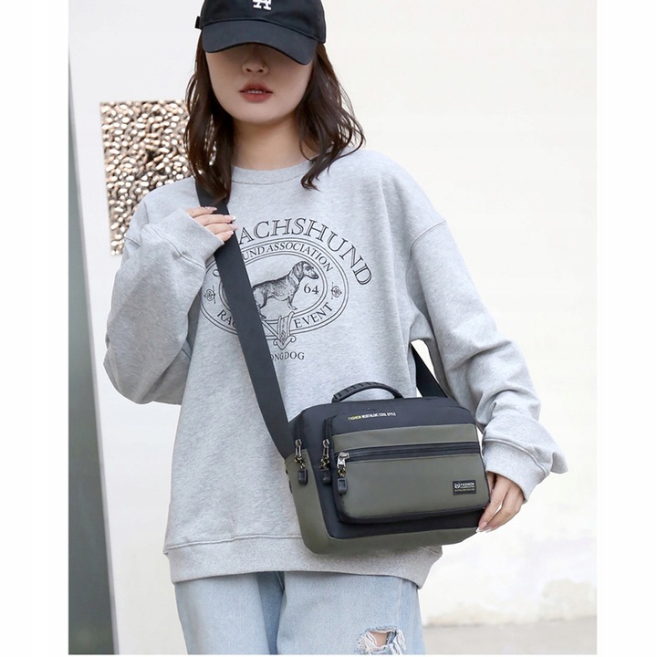 TORBA NA RAMIĘ DAMSKA DO PRACY SZKOŁA MIASTO TOREBKA MĘSKA 20*7*25CM