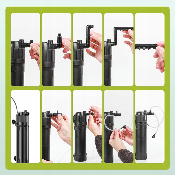 5W1 FILTR WEWNĘTRZNY Z LAMPĄ UV 500L/H DO AKWARIUM 10-120L z UVC