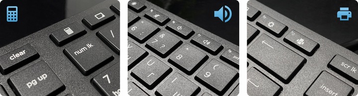 HP PRO!| Cicha biurowa klawiatura USB| Układ PL /US + Cyrylica |CZARNA SLIM