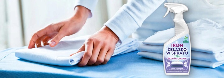 IRON ŻELAZKO W SPRAYU PLUS ZESTAW prasowanie bez żelazka 2X 750ML PODRÓŻ
