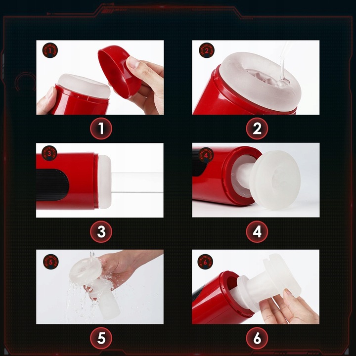 Automatyczny męski Masturbator7trybów pchnięcia i wibracji Przycisk orgazmu