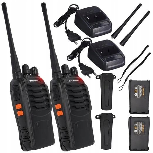 ZESTAW KRÓTKOFALÓWEK BAOFENG BF-888S PRM 2 SZTUKI WALKIE TAKIE DUŻY ZASIĘG