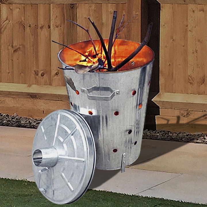 Spalarnia spalarka ogrodowa wiadro 75l solidne na liście Linder