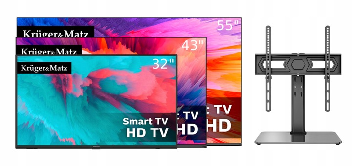 Stojak TV pod telewizor półkowy podstawa uchwyt uniwersalny 32-55"