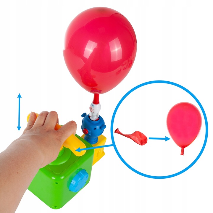 WYRZUTNIA BALONOWA DO BALONÓW AERODYNAMICZNY SAMOCHÓD POMPKA DLA DZIECI