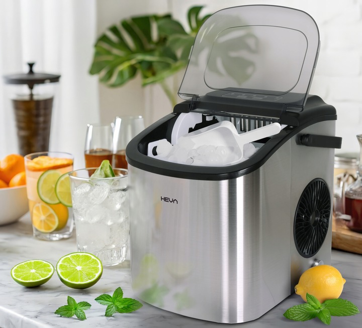 Kostkarka do lodu HEVA HIX 12kg domowa cicha maszyna ekspresowy lód